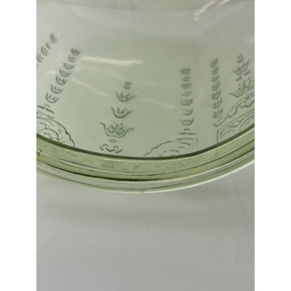 Uranium Glass Cookie Biscuit Jar Anchor Hocking Princess Green Depression Vintag - Picture 10 of 12